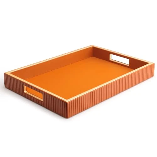 Casual Leather Tray Desktop Storage Organizer Refined
