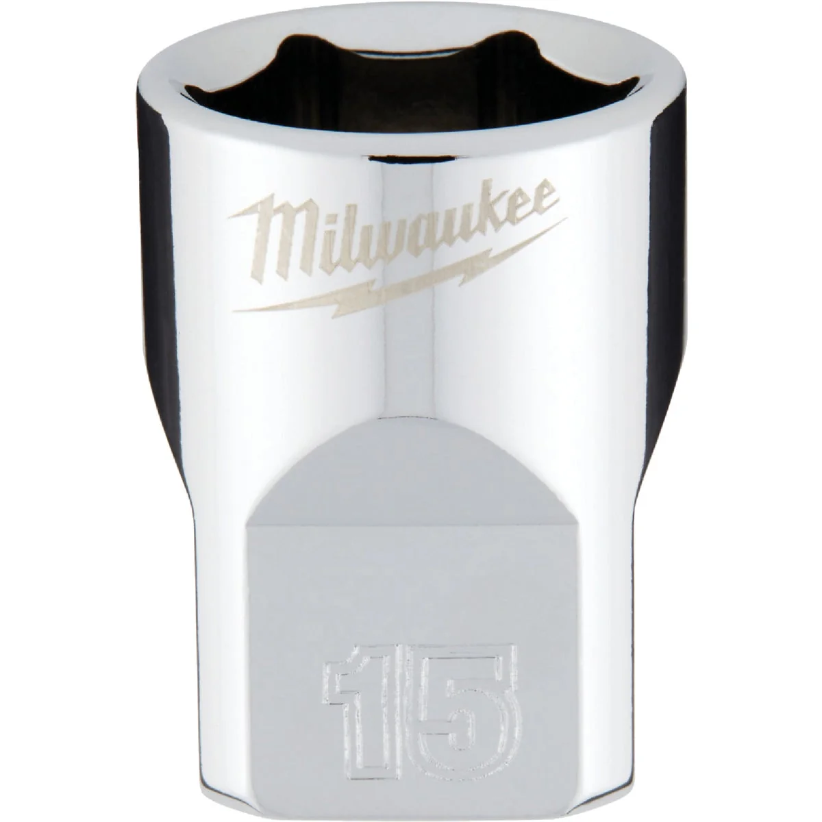 Comfortable Milwaukee 3 8 In. Drive 15 mm 6-Point Shallow Metric Socket with FOUR FLAT Sides Prestigious