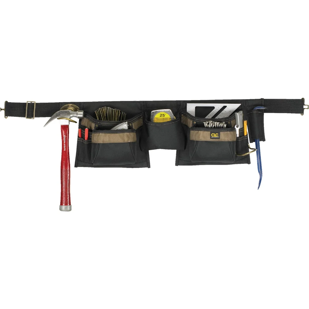 Optimized CLC 12-Pocket Polyester Ballistic Nylon Deluxe Carpenter Apron Environmentally Friendly