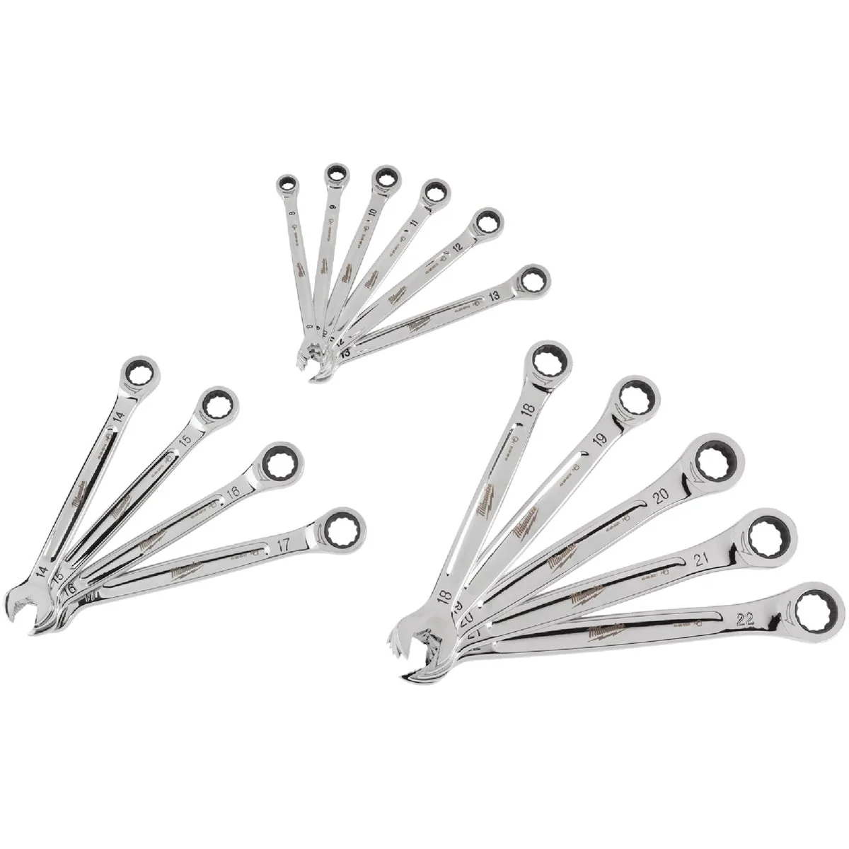 Safe Milwaukee Metric 12-Point Ratcheting Combination Wrench Set 15-Piece Genuine