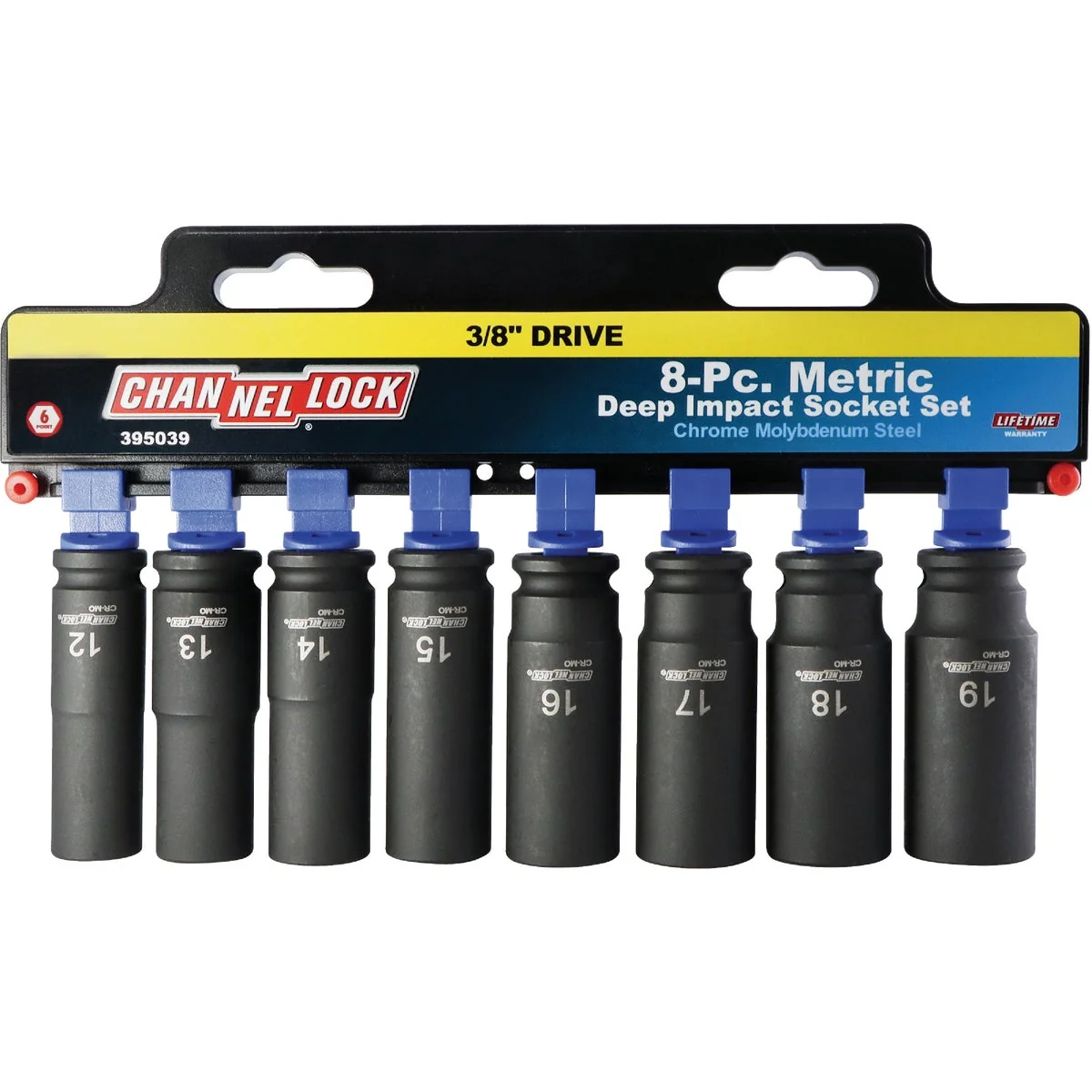 Reusable Channellock Metric 3 8 In. Drive 6-Point Deep Impact Driver Set 8-Piece Efficient