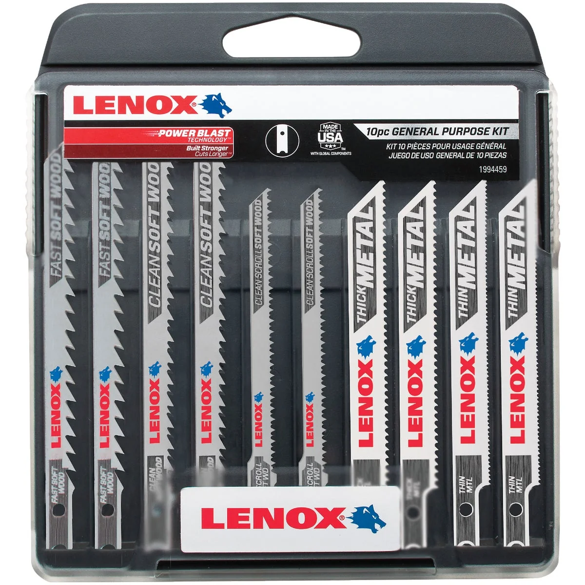 Minimalist Lenox 10-Piece U-Shank General Purpose Jig Saw Blade Assortment Recyclable