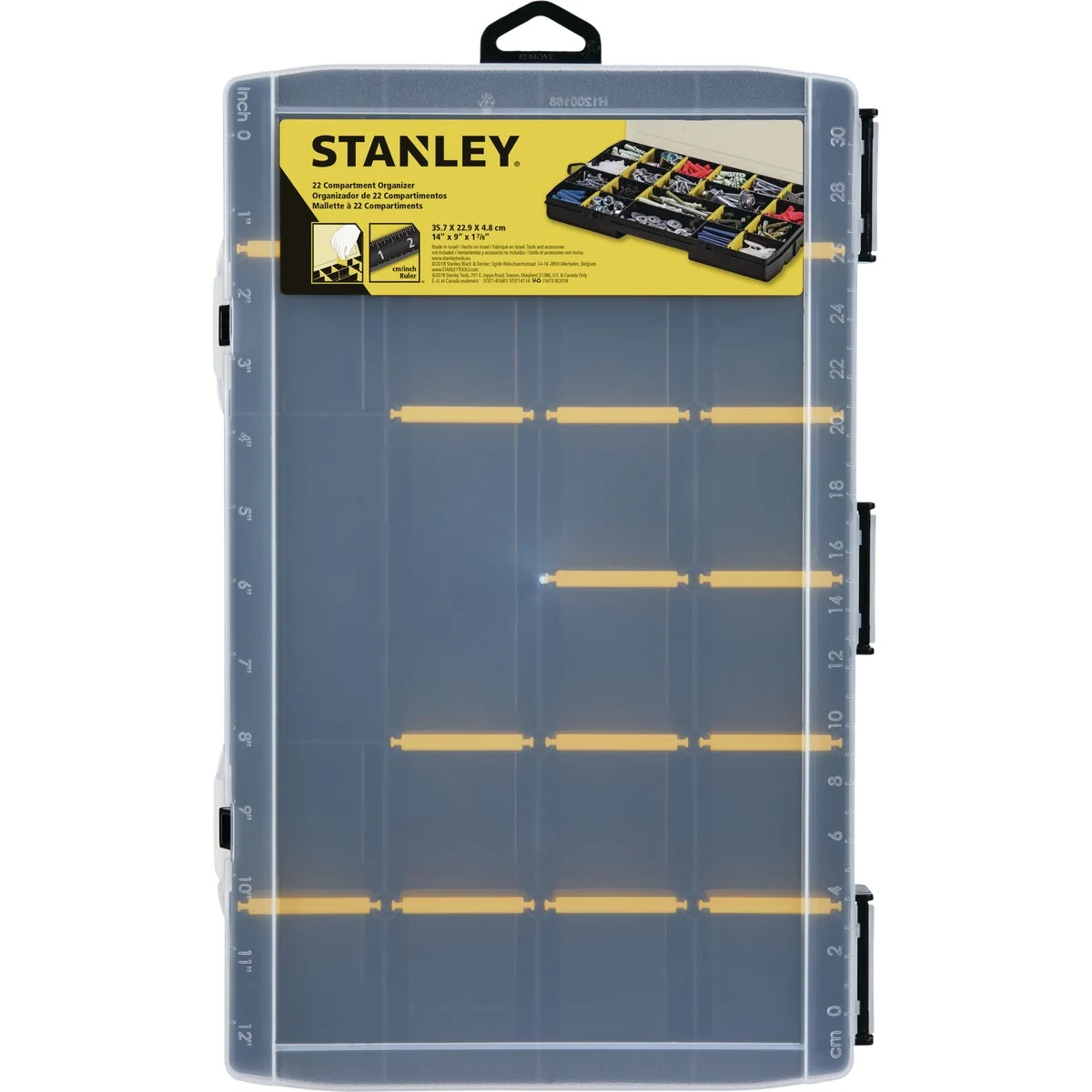 Refined Stanley Black Yellow Plastic 22-Compartment Tool Organizer Optimized