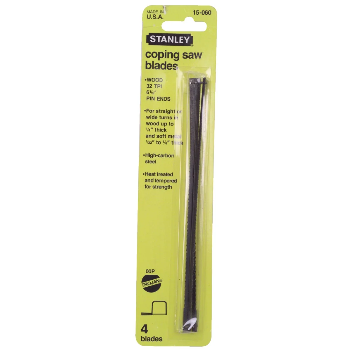 Stylish Stanley 6-1 2 In. 15 TPI Coping Saw Blade 4-Pack Premium Material