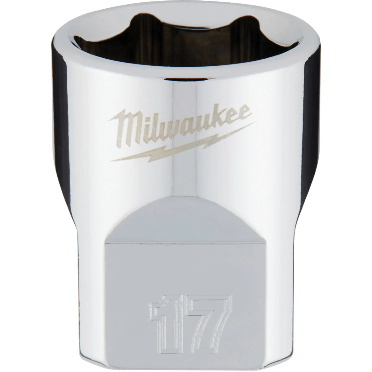 Responsible Milwaukee 3 8 In. Drive 17 mm 6-Point Shallow Metric Socket with FOUR FLAT Sides Sustainable