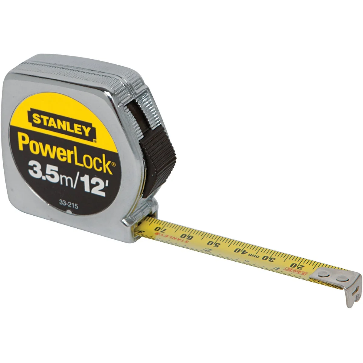 World-Class Stanley PowerLock 3.5m 12 Ft. Metric SAE Tape Measure Relaxed