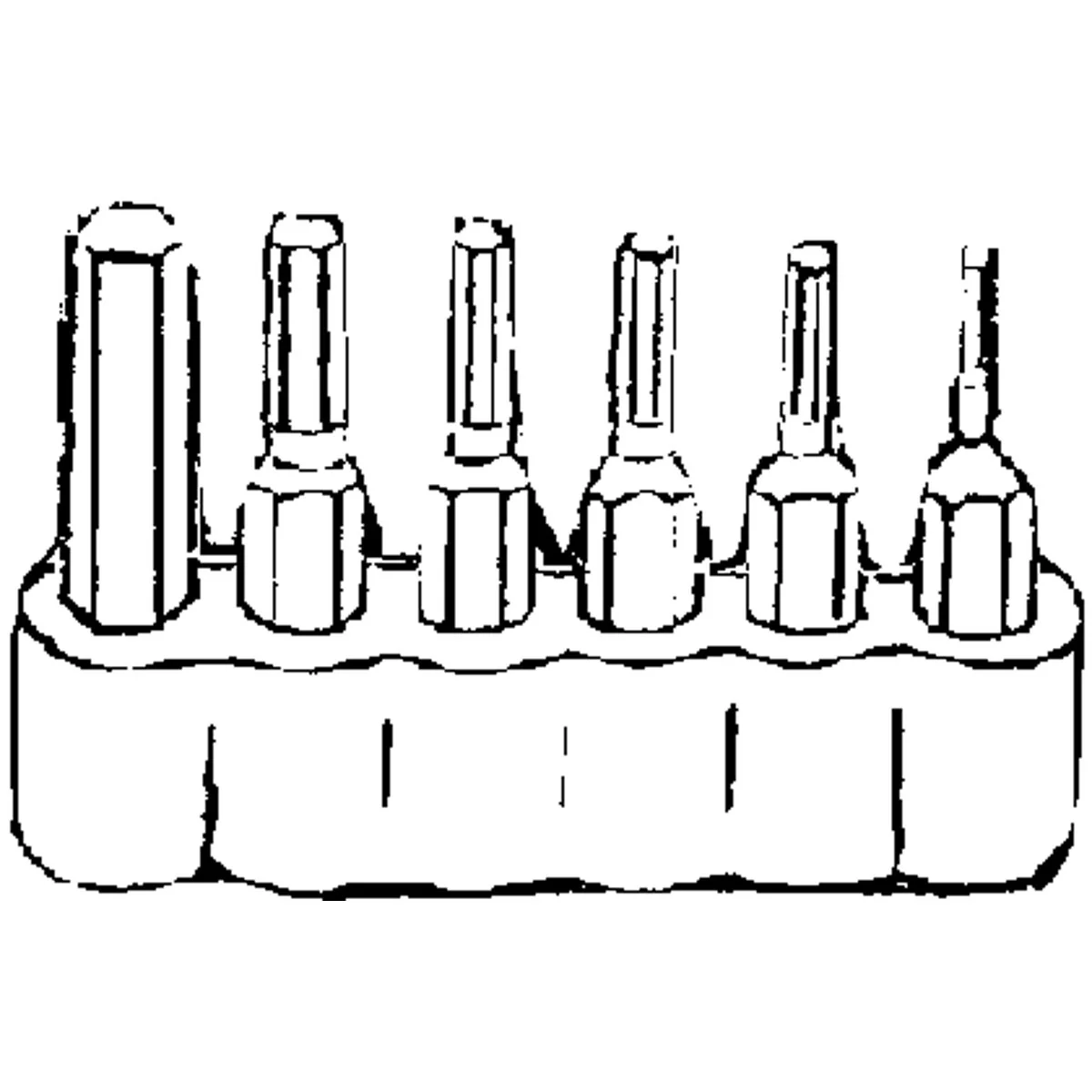 High-Grade Way Tools 6-Piece Hex Metric Insert Screwdriver Bit Set Premium Material
