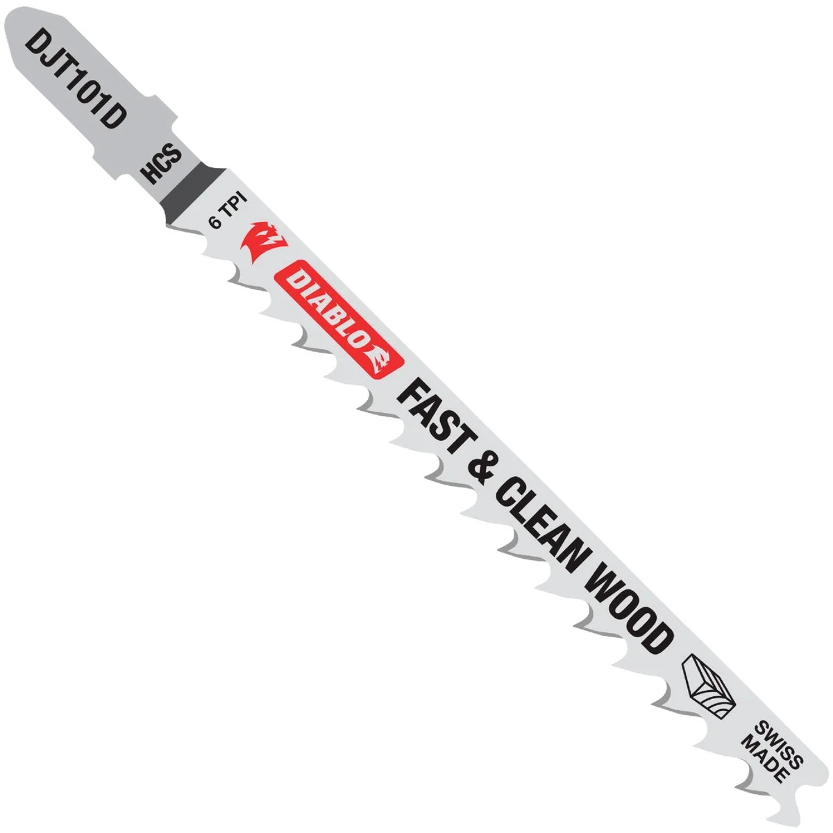 Fine Crafted Diablo T-Shank 4 In. x 6 TPI High Carbon Steel Jig Saw Blade for Fast Cuts in Clean Wood 5-Pack First-Class