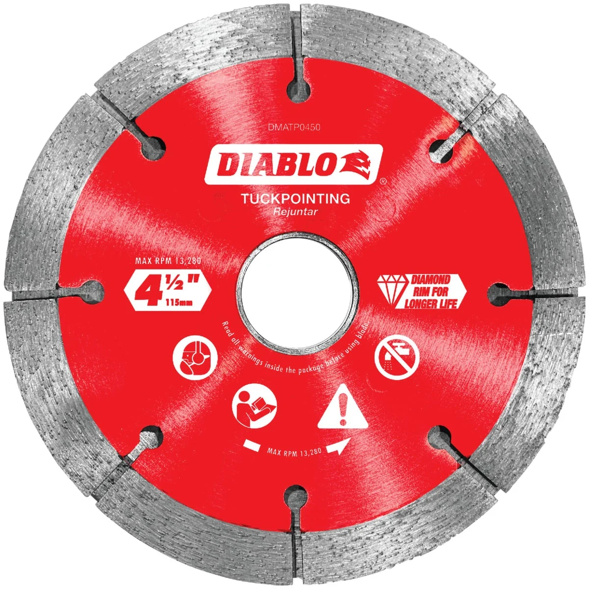 Recyclable Diablo 4-1 2 In. Tuck Point Rim Dry Wet Diamond Blade Original