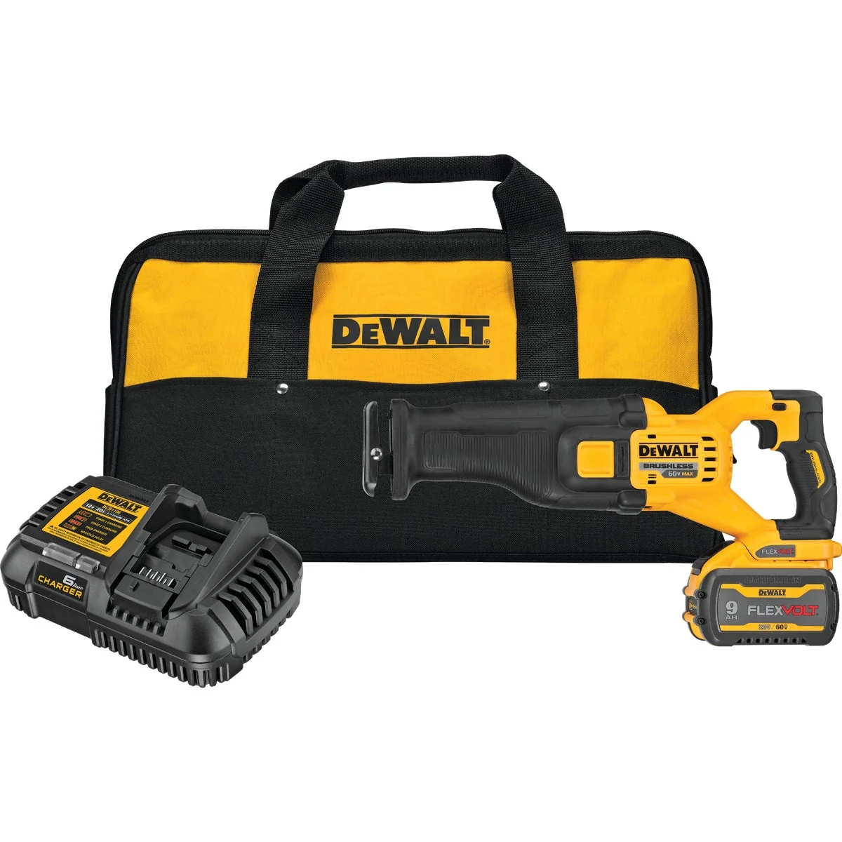 Quality DeWalt Flexvolt 60 Volt MAX Lithium-Ion Brushless Cordless Reciprocating Saw Kit Soft