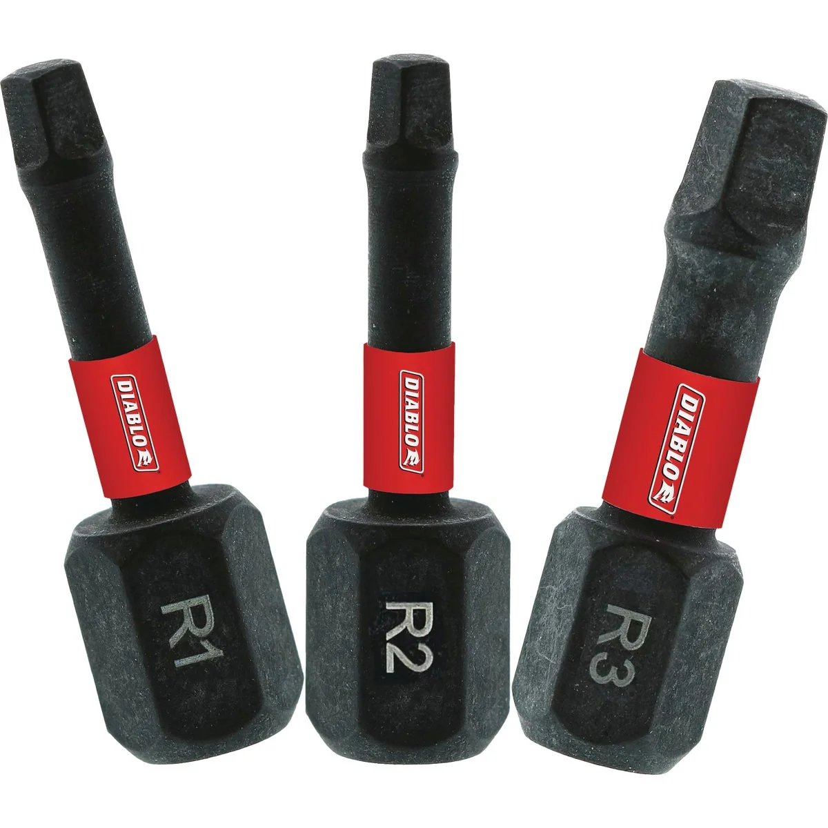Fast Diablo 3-Piece Square 1 In. Impact Screwdriver Bit Set High-End