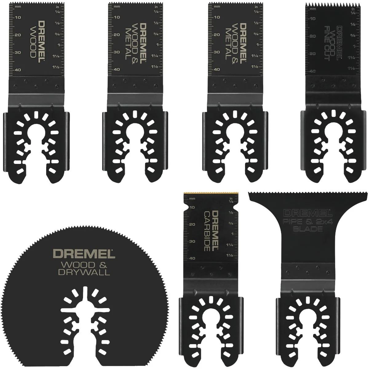 Lightweight Dremel Universal Multi-Material Oscillating Blade Assortment 7-Piece Trusted