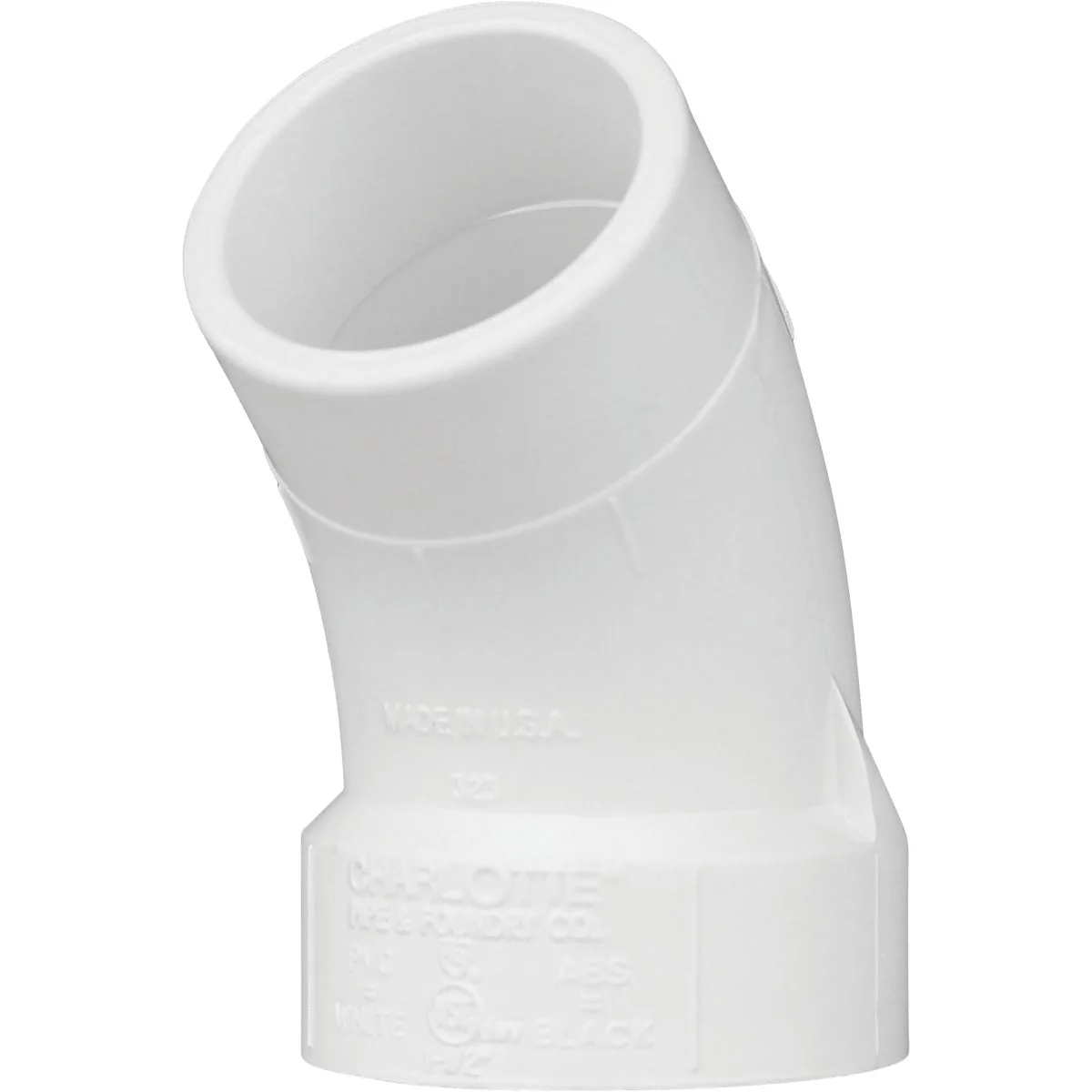 Optimized Charlotte Pipe 1-1 2 In. Schedule 40 45 Deg. DWV PVC Street Elbow 1 8 Bend Smart