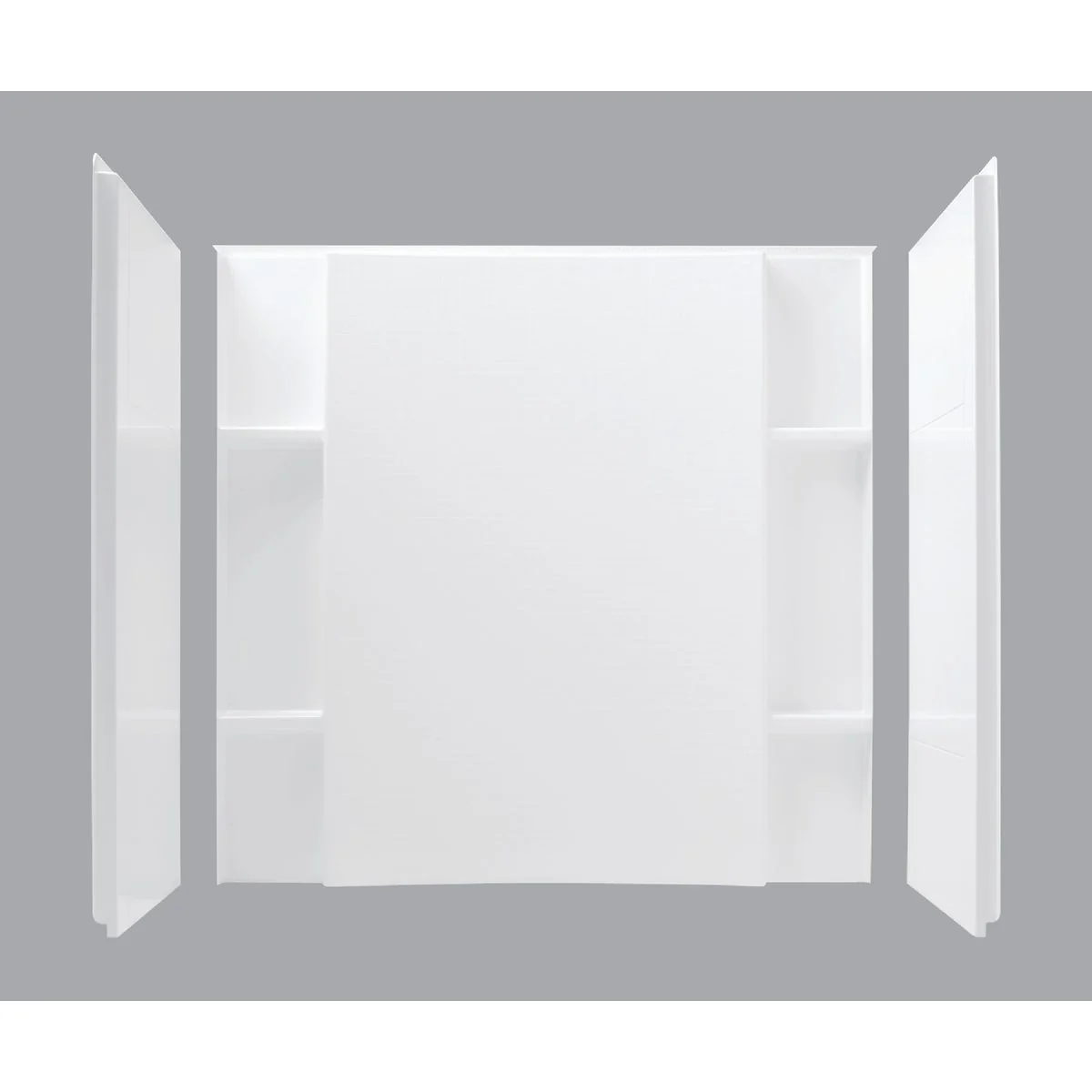 Safe Sterling 3-Piece 60 In. W. x 74-1 2 In. H. x 36 In. D. White Shower Wall Set Innovative