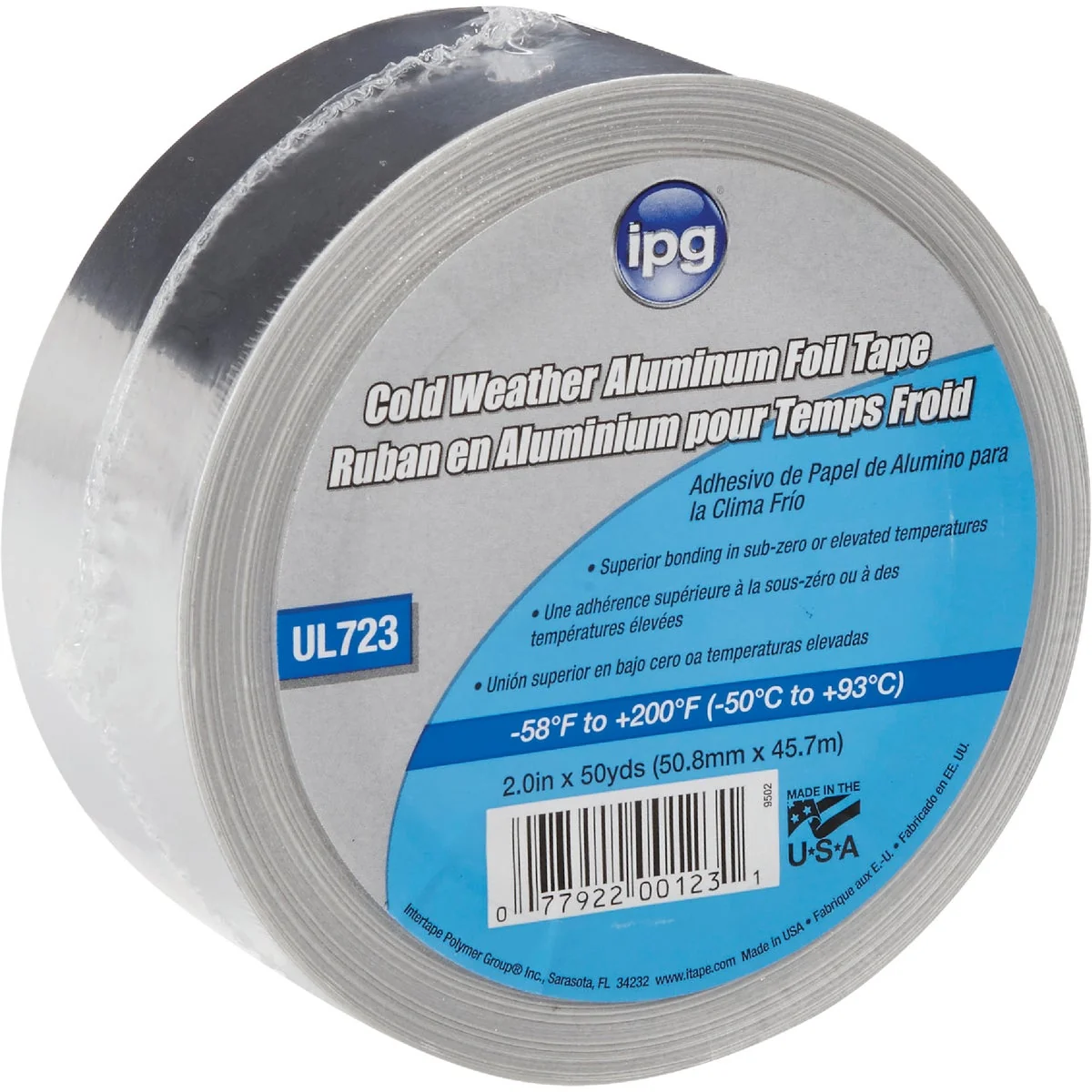 Functional Intertape 2 In. x 50 Yd. UL723 Cold Weather Aluminum Foil Tape Refined