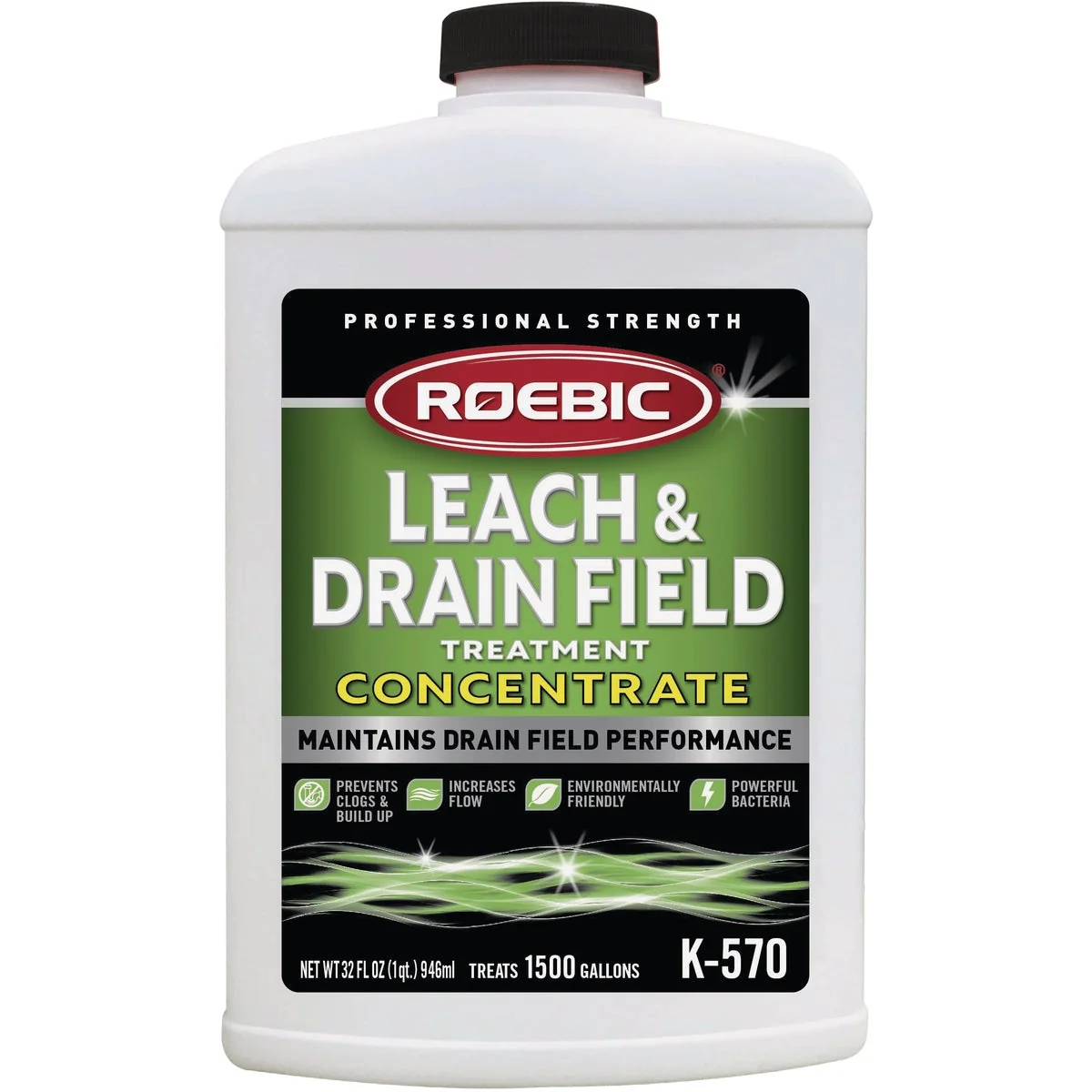 Modern Roebic K-570 1 Qt. Concentrate Septic Tank Treatment Leach and Drainfield Cleaner High-End