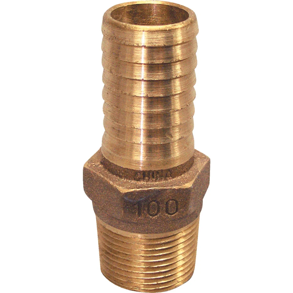 Specialty Merrill 1-1 4 In. MIP x 1-1 4 In. Insert Brass Hose Barb Green