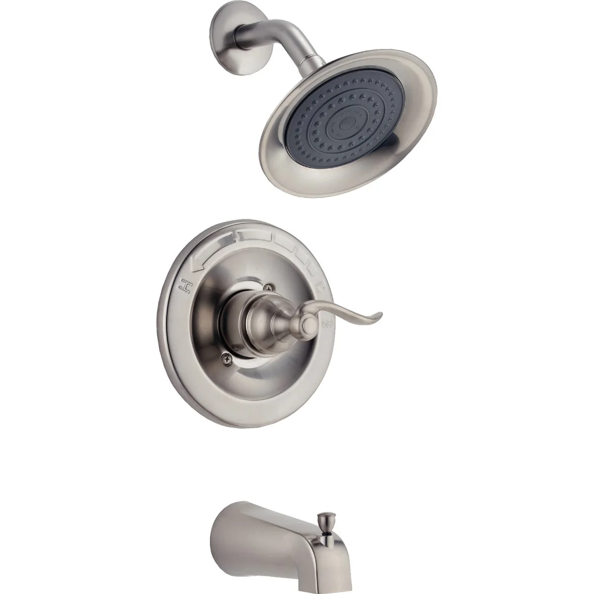 Advanced Delta Brushed Nickel Single-Handle Lever Tub Shower Faucet Verified