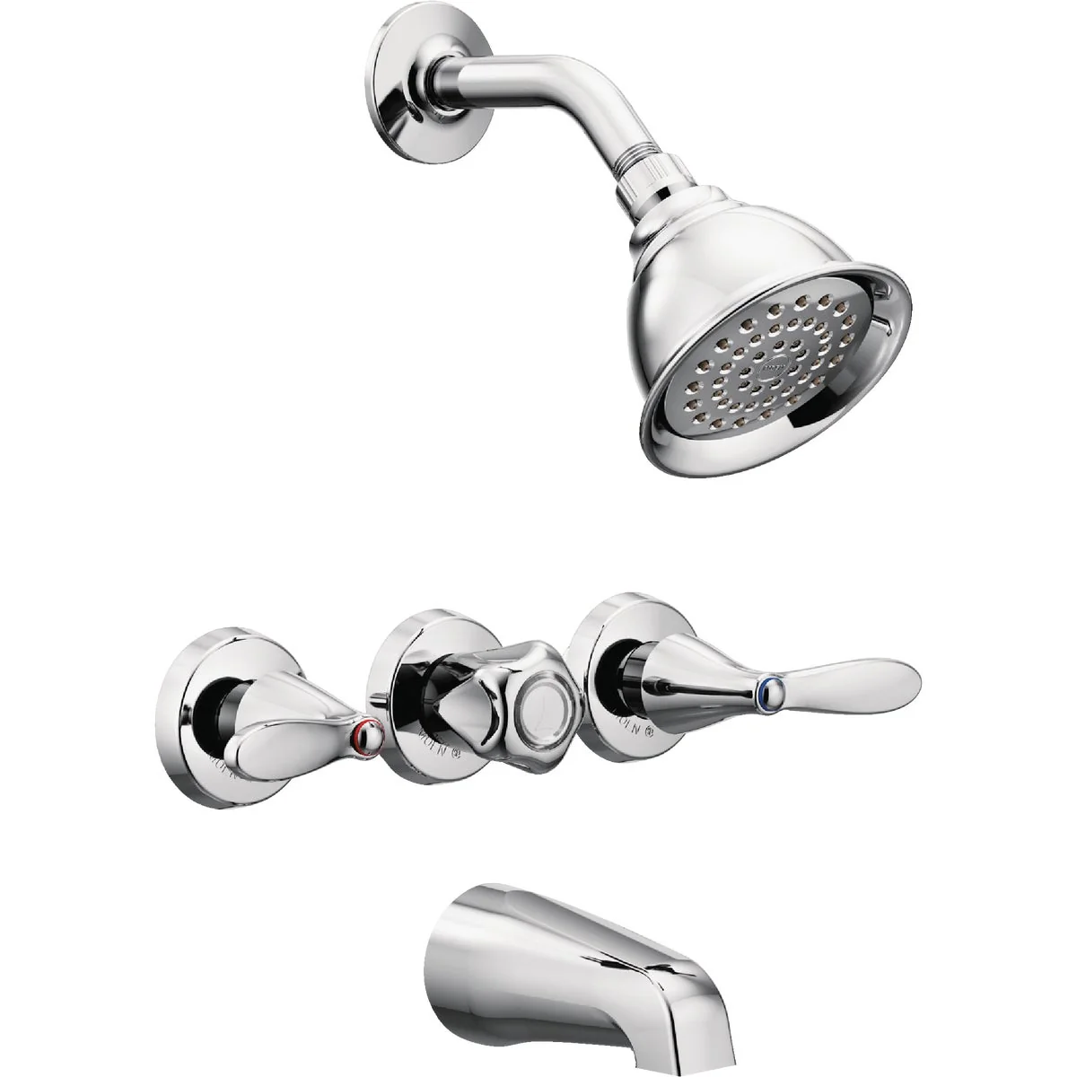 High-Performance Moen Chrome 3-Handle Lever Tub and Shower Faucet Unique