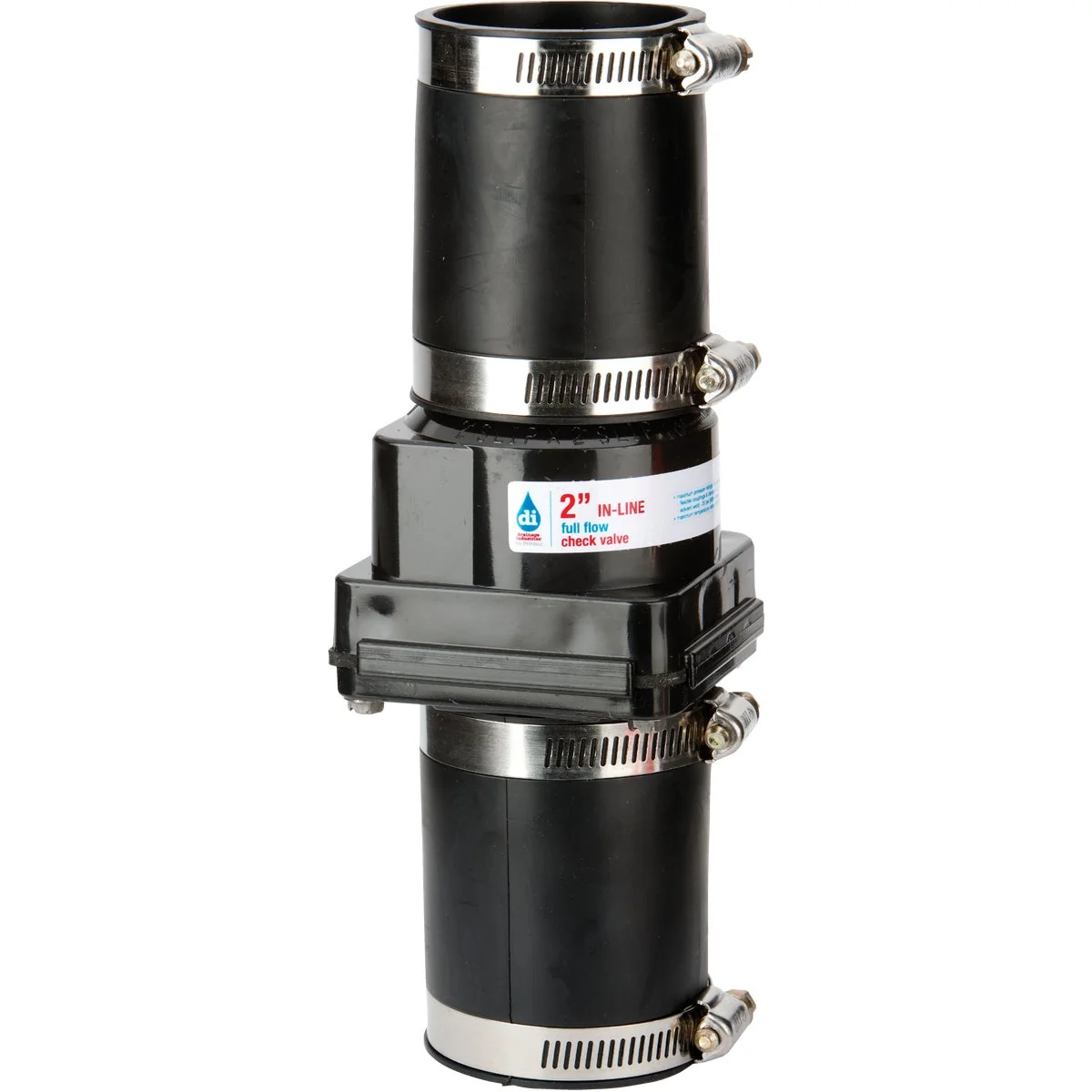 Comfortable Drainage Industries 2 In. ABS Thermoplastic In-Line Sump Pump Check Valve Dependable