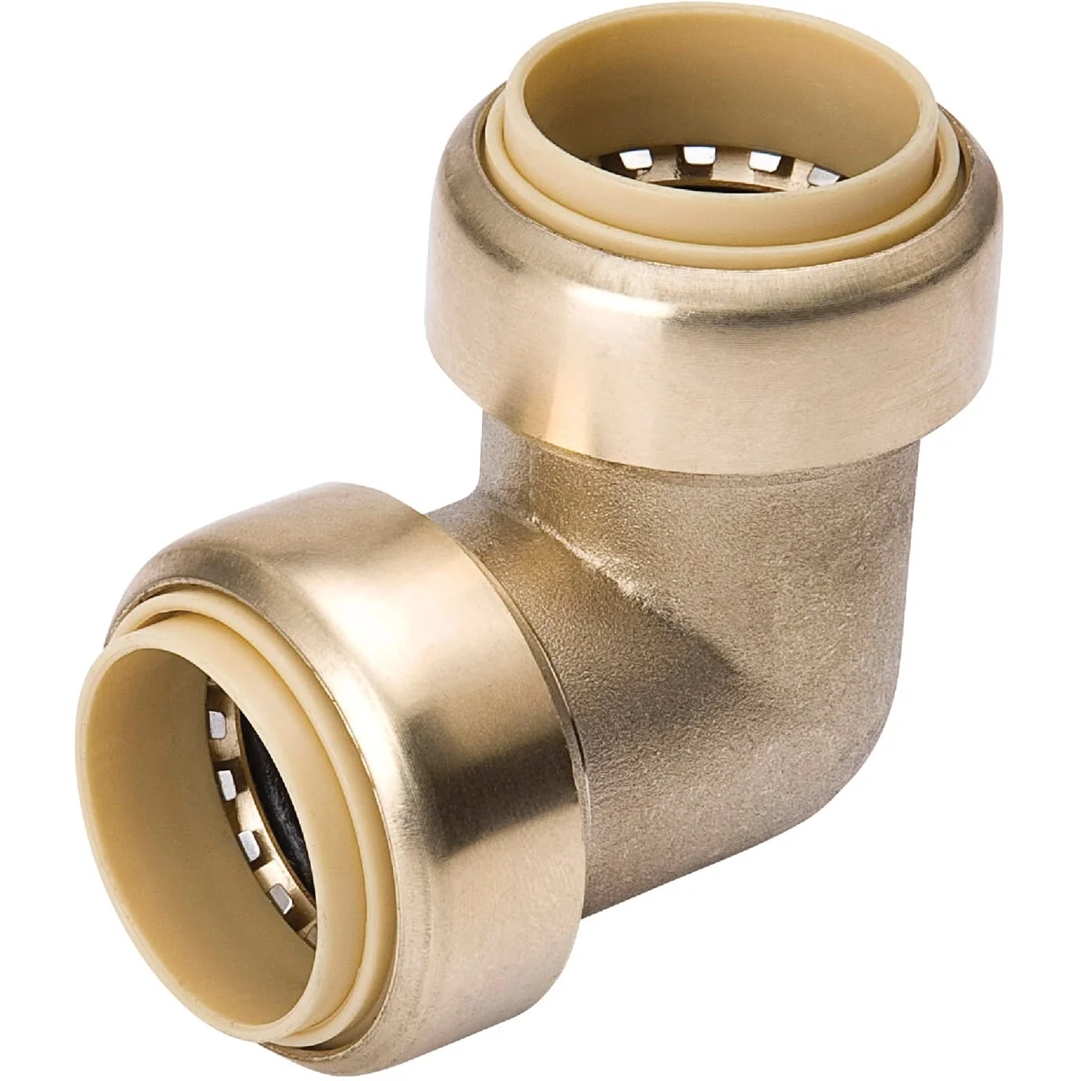 High-End ProLine 3 4 In. PF x 3 4 In. PF 90 Deg. Push Fit Brass Elbow 1 4 Bend First-Class