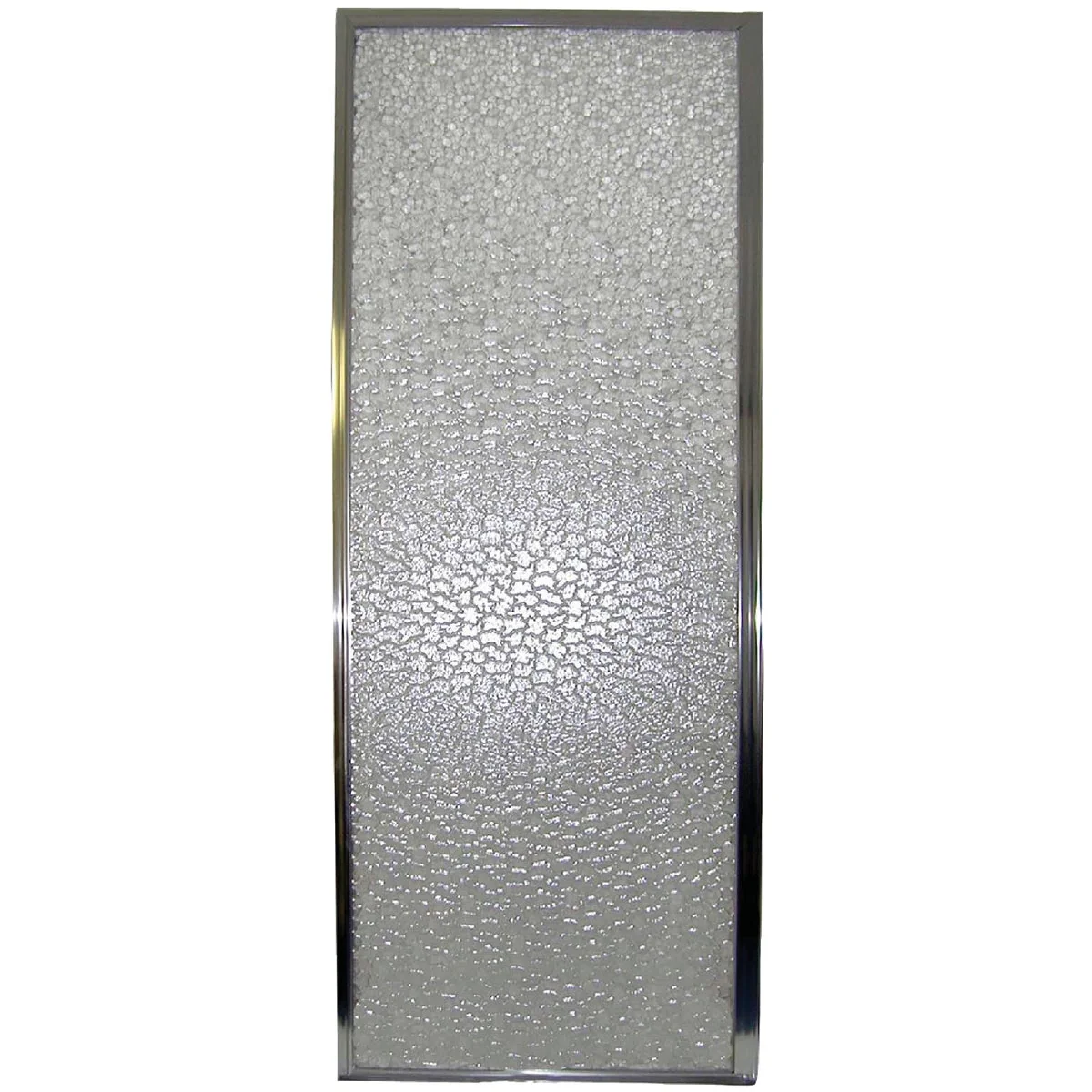 Comfortable Mustee Durastall 28 In. W. X 64 In. H. Chrome Opaque Glass Hinged Shower Door Natural