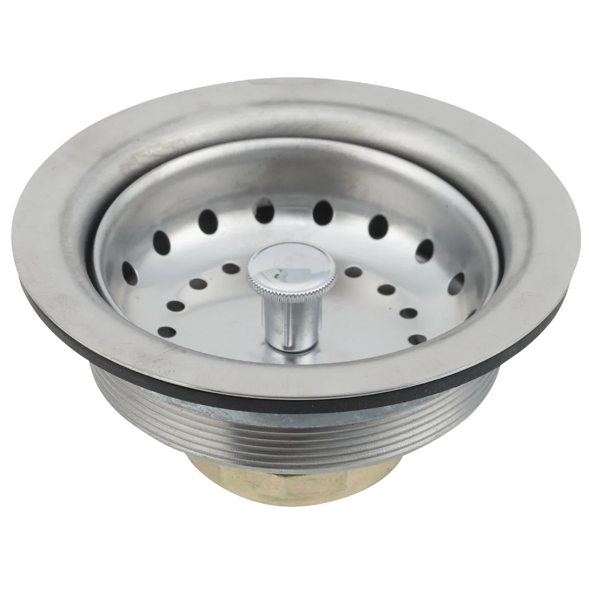 High-End Do it 3-1 2 In. Stainless Steel Basket Chrome Housing Basket Strainer Assembly Green