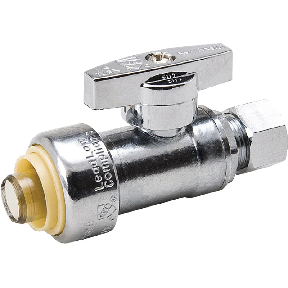 Official ProLine 1 2 In. PF x 3 8 In. OD Brass Push Straight Valve Stylish