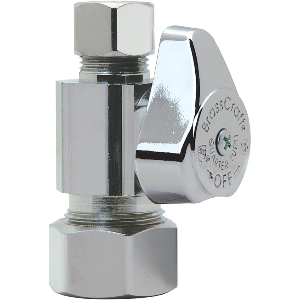 Premium BrassCraft 5 8 In. OD CMP x 3 8 In. OD CMP Quarter Turn Off Straight Valve Sustainable