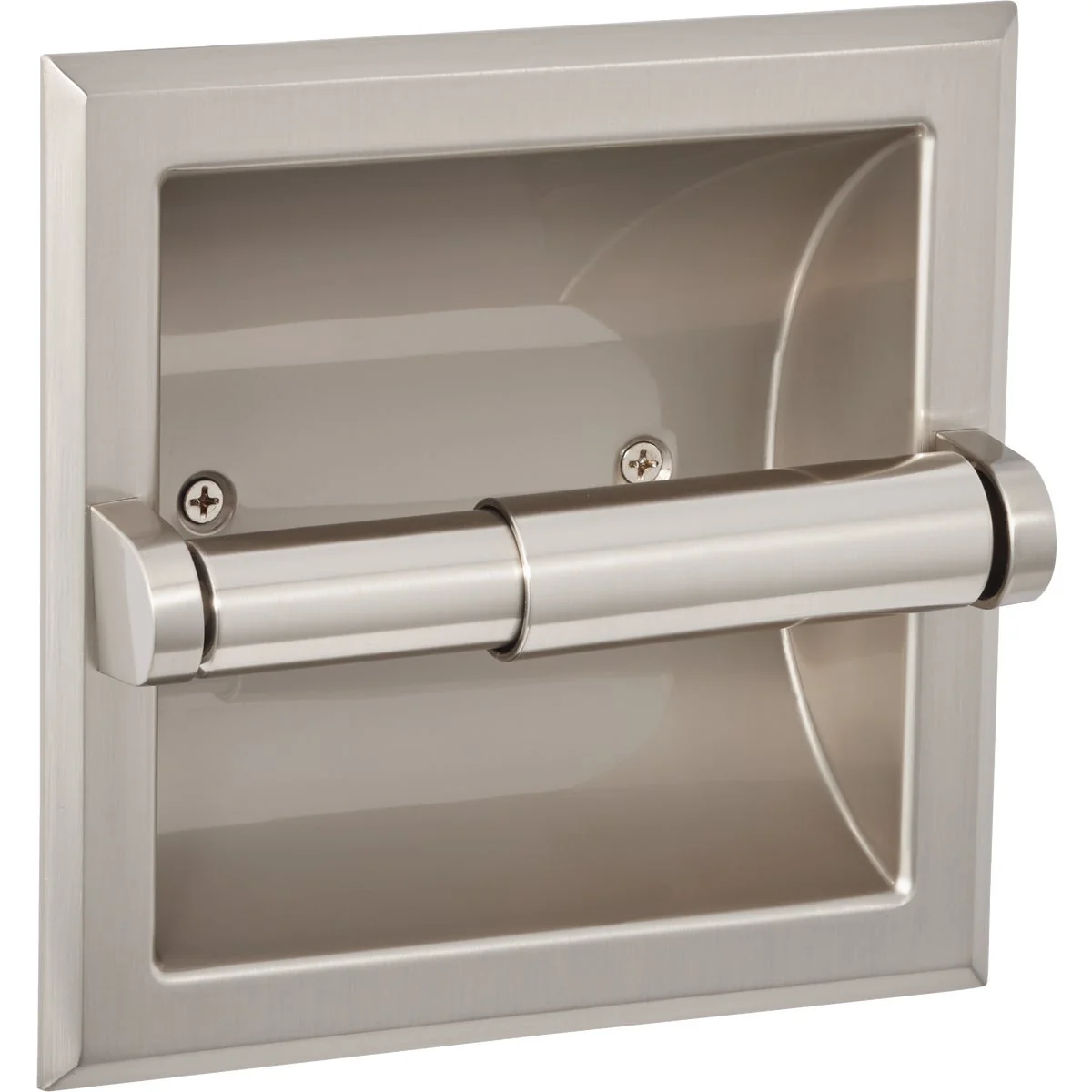 Secure Home Impressions Aria Brushed Nickel Recessed Toilet Paper Holder Comfortable