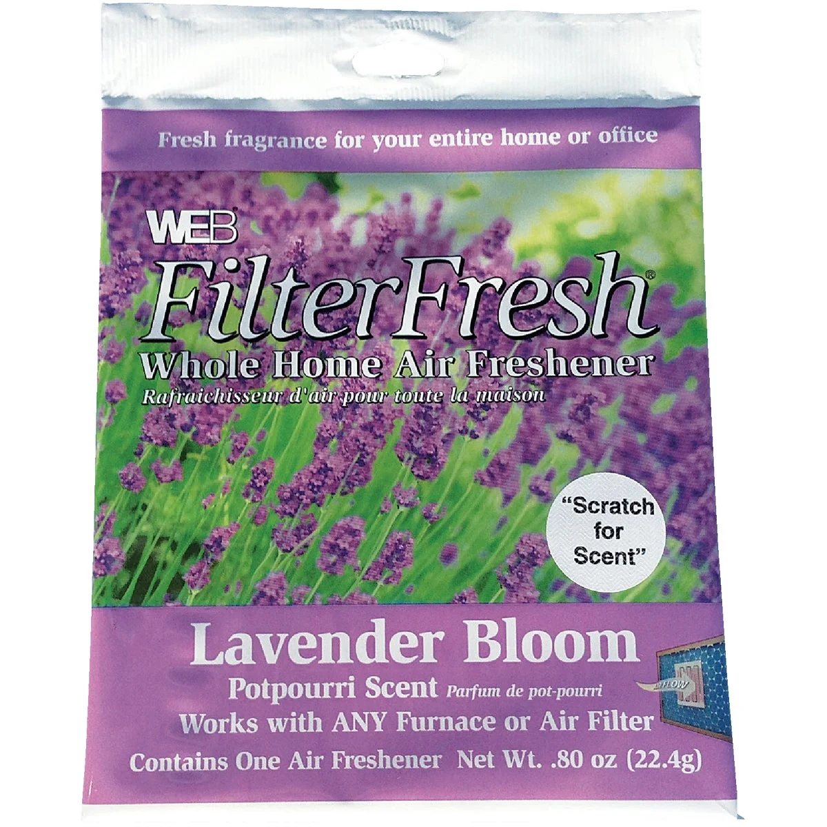 Flexible Web FilterFresh Furnace Air Freshener Lavender Bloom Certified