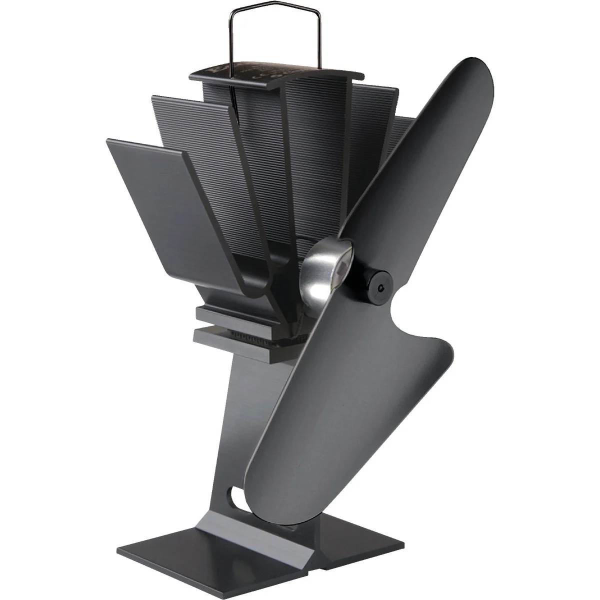 Relaxed Ecofan 8 In. 100cfm Black Heat Powered Wood Stove Fan Flexible