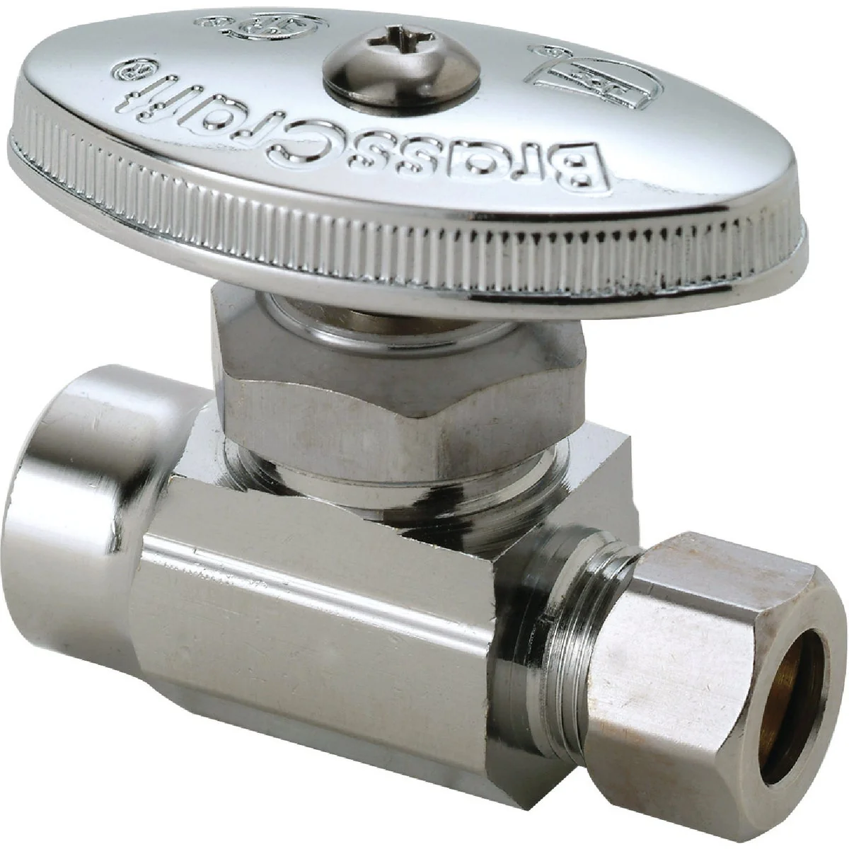 High-End BrassCraft 1 2 In. Sweat x 3 8 In. OD Brass Compression Straight Valve Recyclable