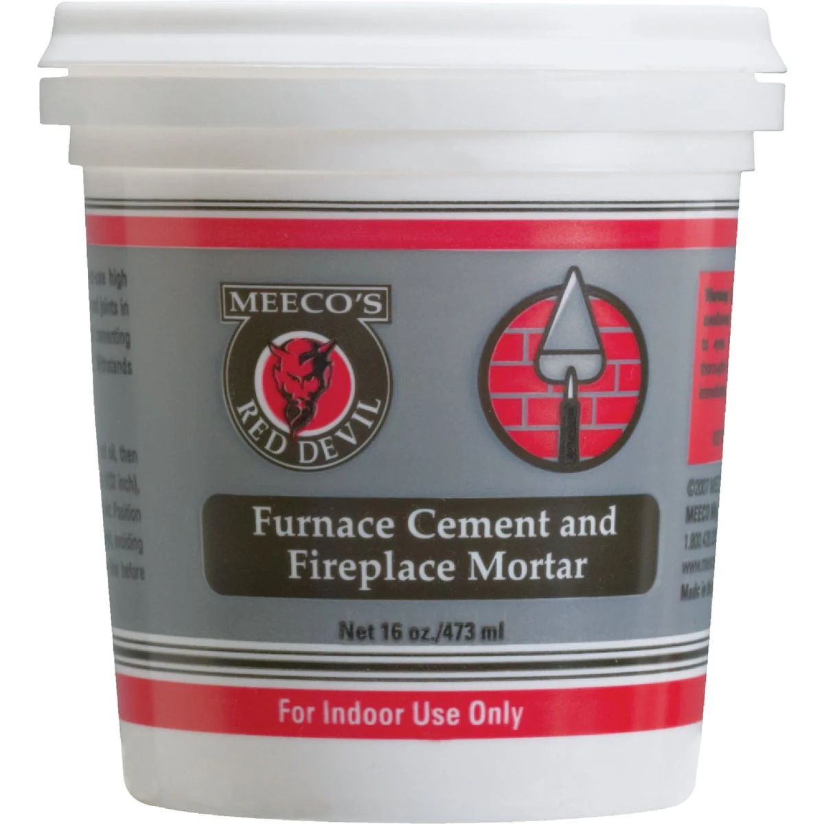 Casual Meeco's Red Devil 1 Pt. Gray Furnace Cement Fireplace Mortar Certified