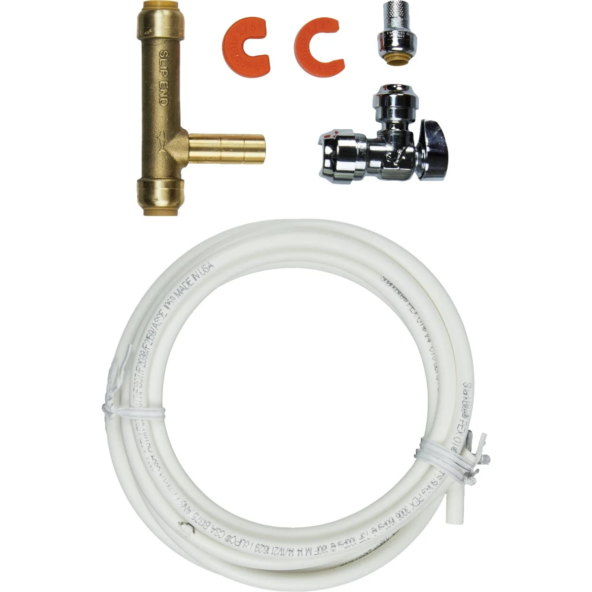 Premium Material SharkBite1 2 In. x 1 4 In. Ice Maker Installation Kit Fine