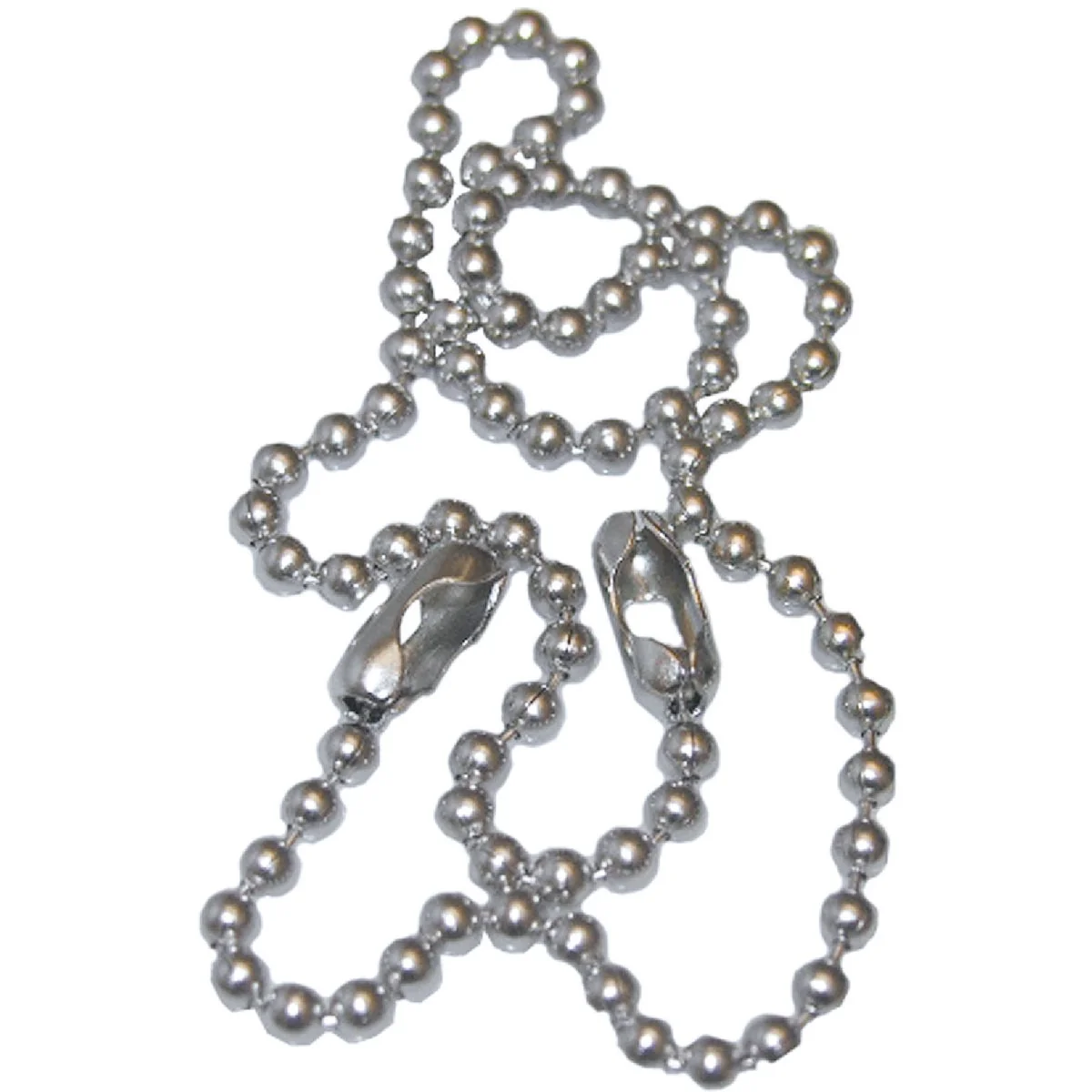Verified Lasco Chrome Bead 15 In. Chrome Plated Stopper Chain Traditional