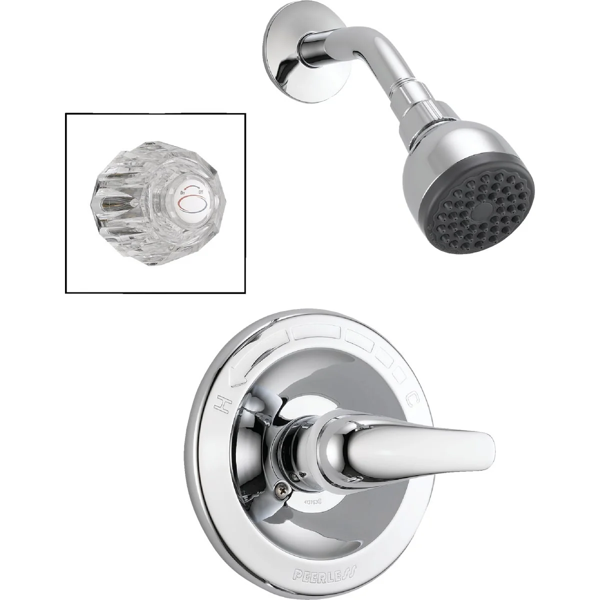 Sophisticated Peerless Chrome 1-Handle Lever Shower Faucet Excellent