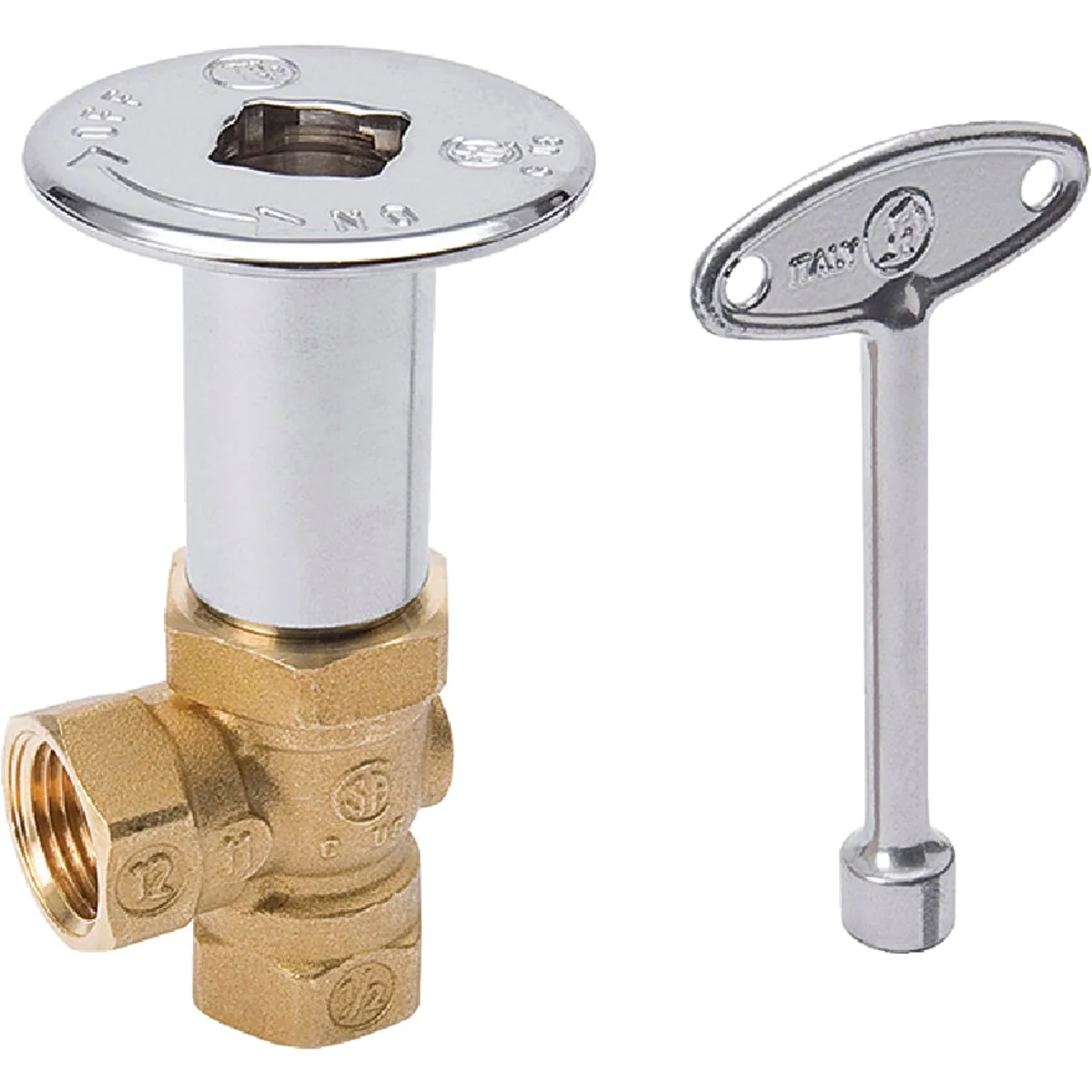 Enhanced ProLine Angle Pattern 98 000 BTU Brass Chrome Plated Log Lighter Gas Valve Relaxed
