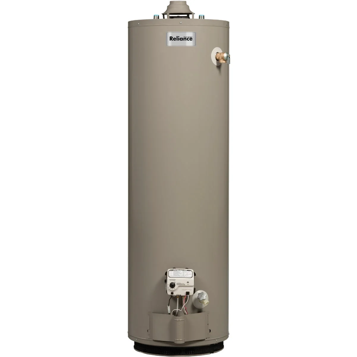 Exceptional Reliance 50 Gal. Tall 6yr 40 000 BTU Natural Gas Water Heater Solid