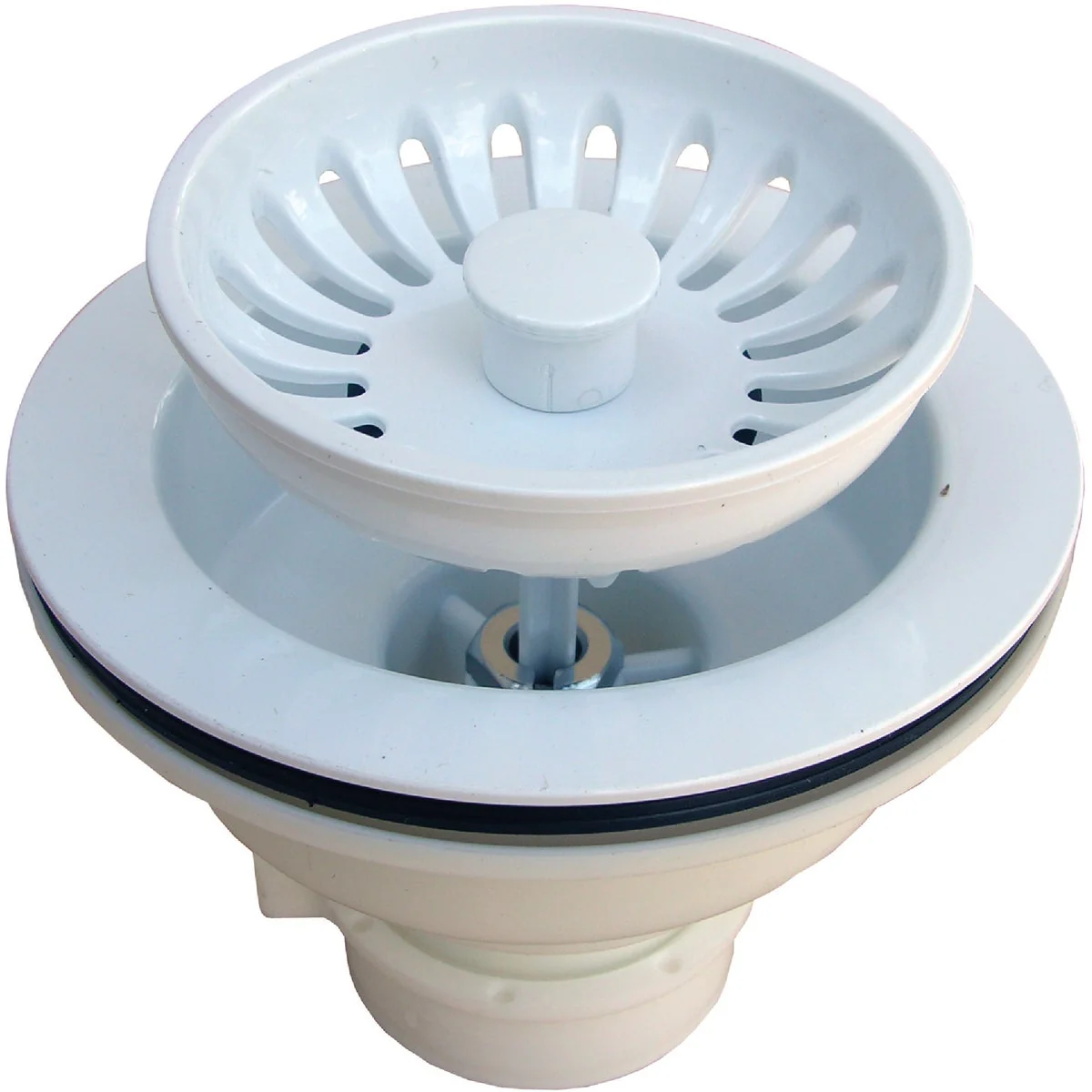 Unique Lasco 3-1 2 In. Heavy-Duty Basket Strainer Assembly White Proven