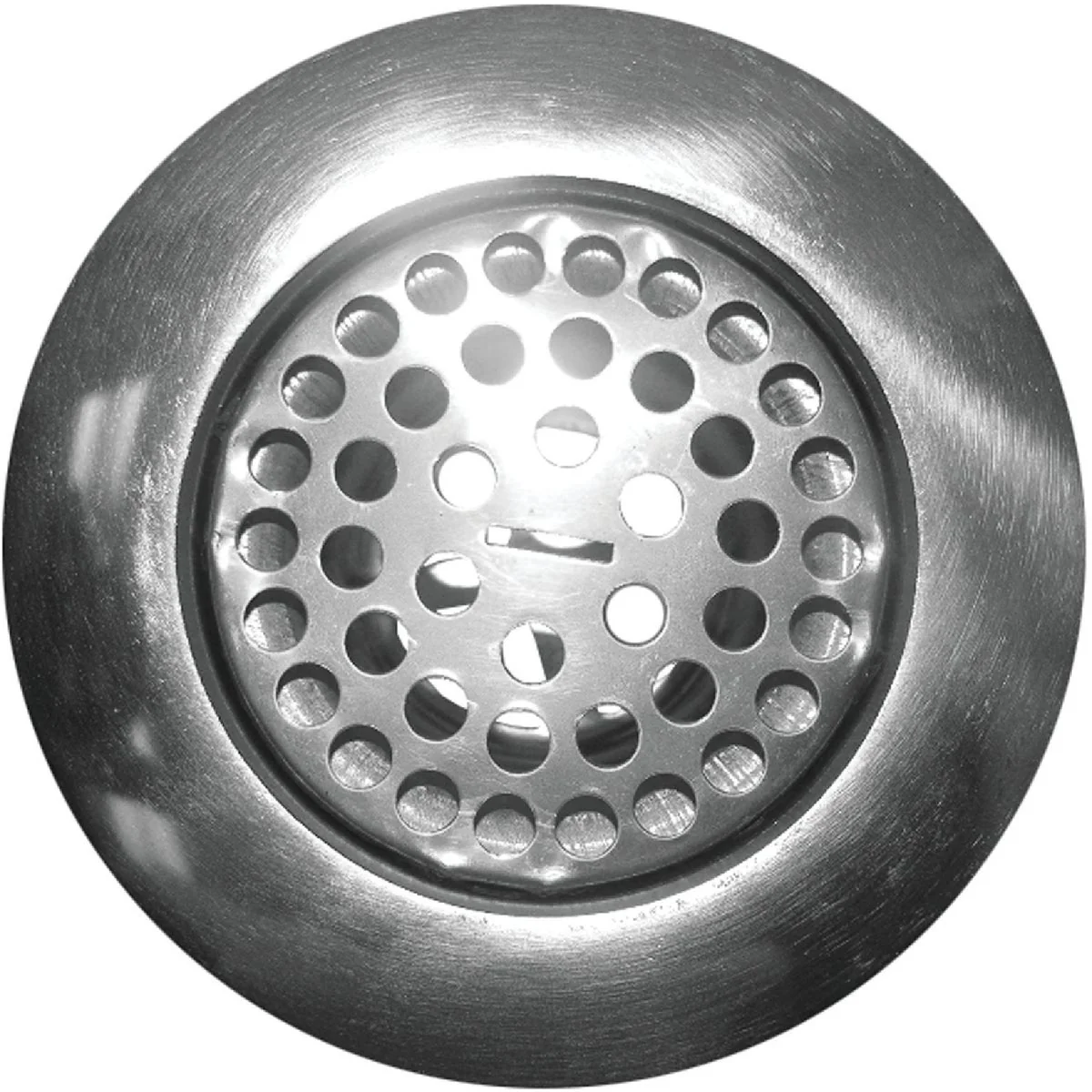 Fast Lasco 3-1 2 In. Opening Chrome Plated Stainless Steel Flat Top Strainer Assembly Soft