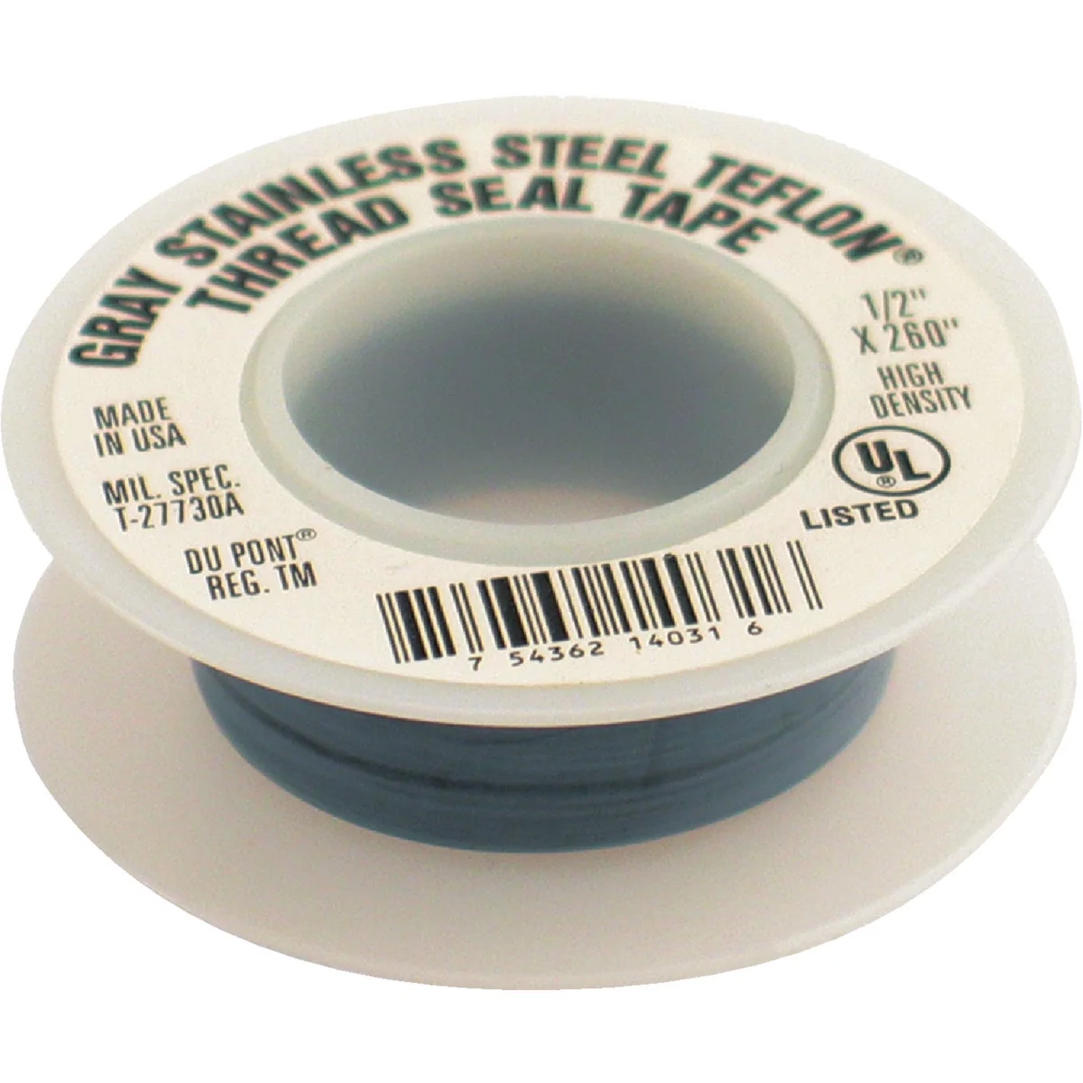 Green PLUMB-EEZE 1 2 In. x 260 In. Gray Non-Stick Coating Thread Seal Tape First-Class
