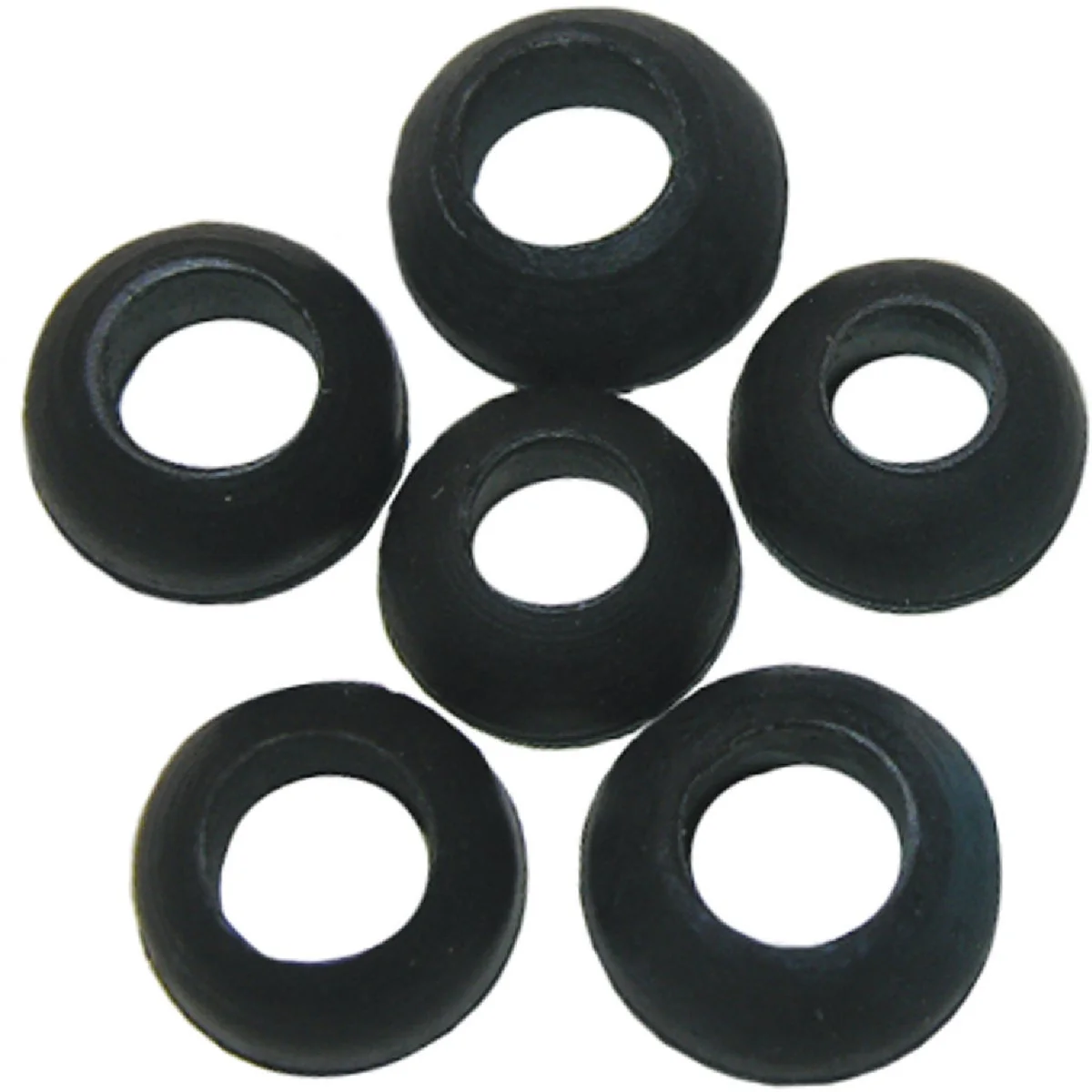 Stylish Lasco Assorted Black Cone Packing Faucet Washer 6 Ct. Efficient