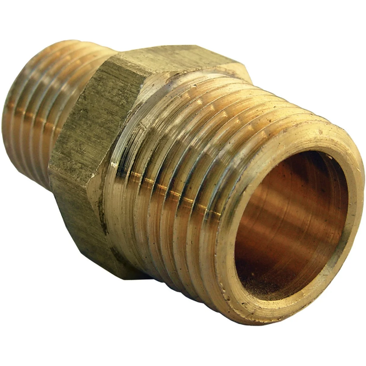 Minimalist Lasco 3 8 In. MPT x 1 4 In. MPT Brass Hex Nipple Excellent