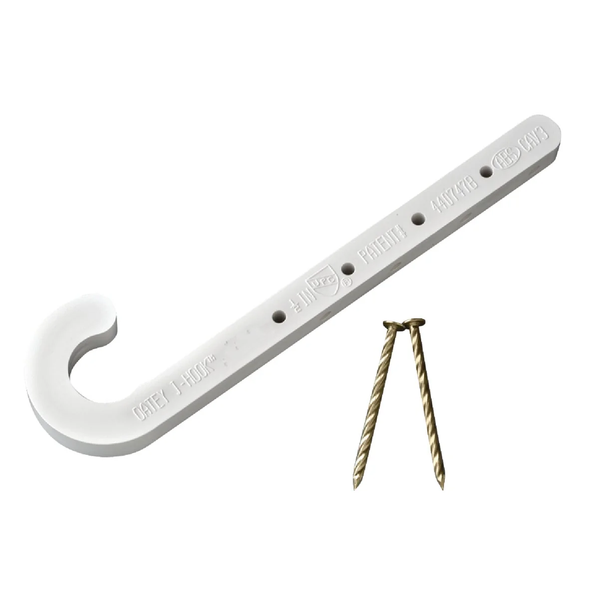Durable Oatey 1 2 In. x 4 In. ABS J-Hook Pipe Hook 6-Pack Specialty