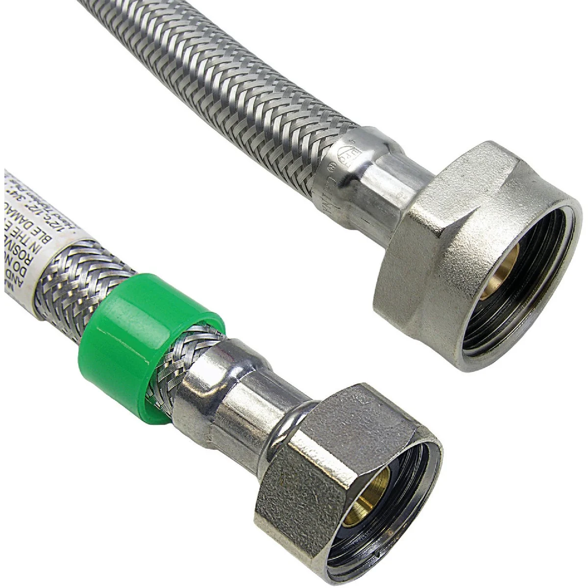 High-End Lasco 1 2 In. IPS x 7 8 In. BC x 16 In. L Braided Stainless Steel Flex Line Toilet Connector Green