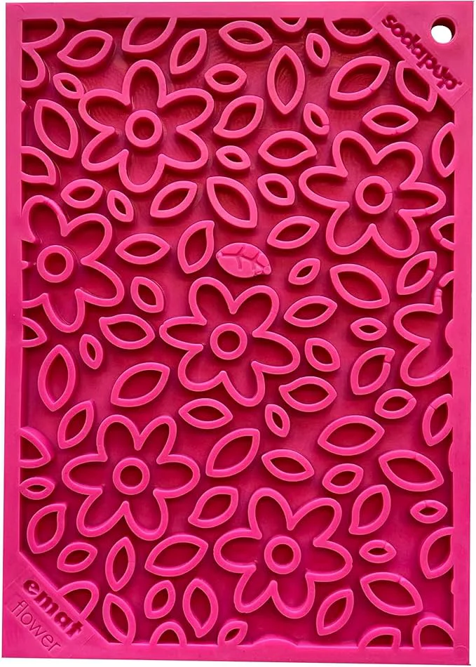 Official SodaPup Flower Power eMat – Durable Lick Mat Feeder Made in USA from Non-Toxic Pet-Safe Food Safe Rubber for Mental Stimulation Avoiding Overfeeding Fresh Breath Digestive Health MoreAbout ThisOverview Original Design