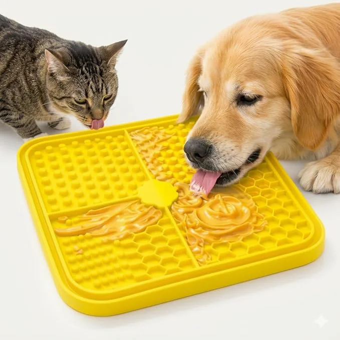 Top-Quality Lick Mat for Dogs and Cats Food Grade Silicone Slow Feeder Mat with Strong Suction for Grooming Bathing and Anxiety Relief BPA- Pet Feeding Mat for Dental CareAbout ThisOverview High-End