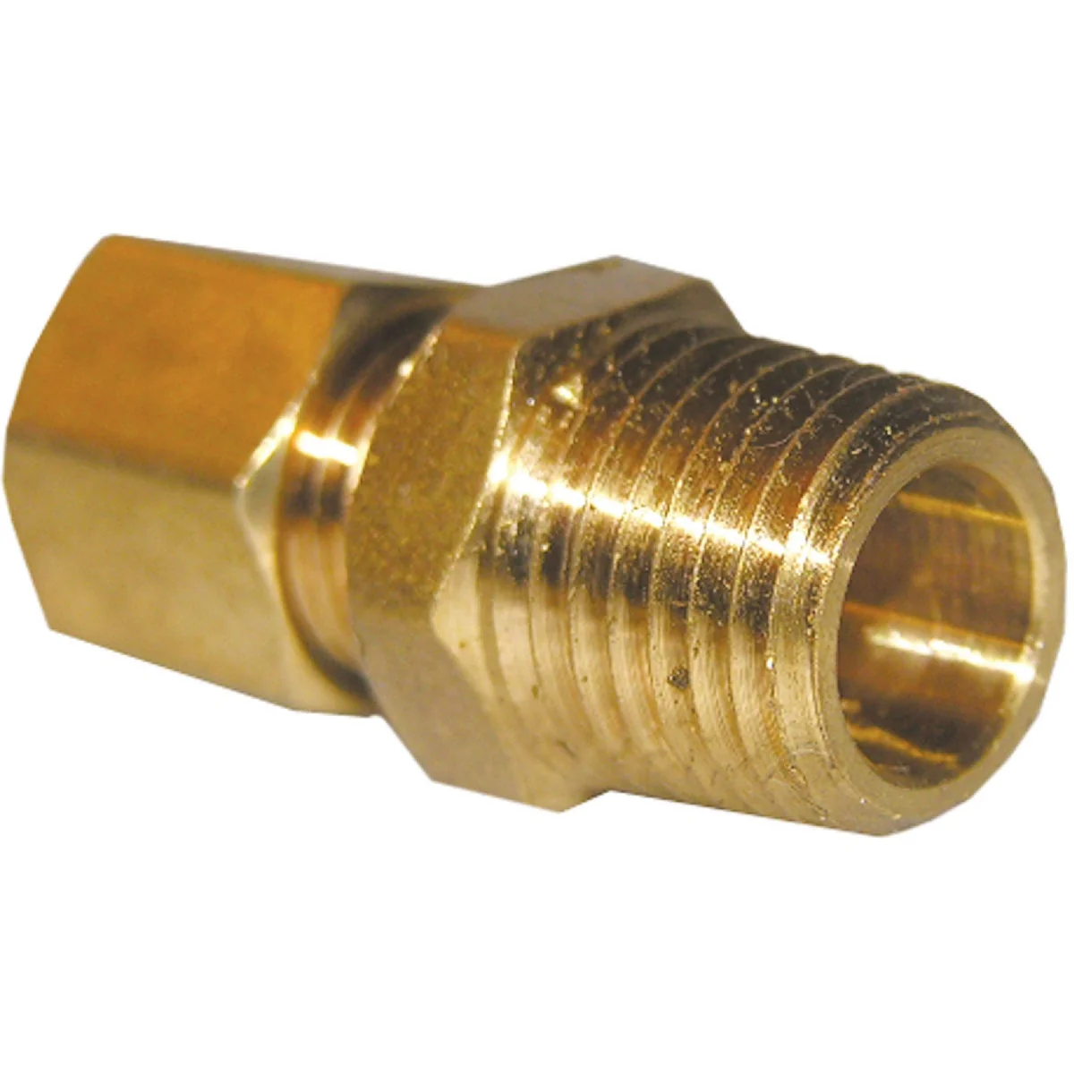 Prestigious Lasco 1 4 In. C x 1 8 In. MPT Brass Compression Adapter Detailed