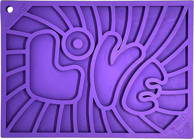 Professional SodaPup Groovy Love eMat – Durable Enrichment Feeder Made in USA from Non-Toxic Pet-Safe Food Safe Rubber for Mental Stimulation Avoiding Overfeeding Fresh Breath Digestive Health Calming MoreAbout ThisOverview Convenient